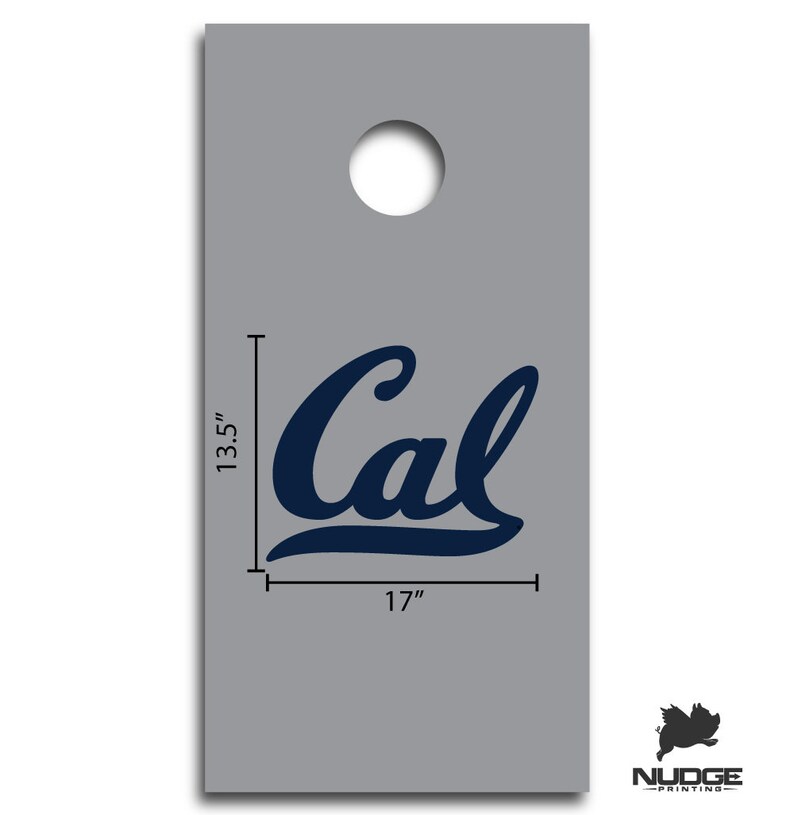 University of Californiaberkeley Script Cal Cornhole Decal Etsy