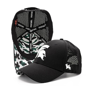 Michigan State University Hat, Performance Snapback Cap, Embroidered Spartans Helmet Logo, Sparty Head Game Day Gift for husband or dad