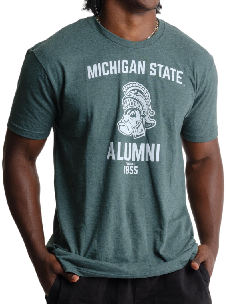 Michigan State Shirt MSU Spartans Gruff Sparty Alumni Stacked Design ...