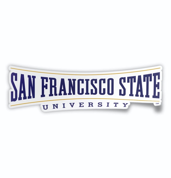 San Francisco State University Gators Block SF State Wordmark Design Car Decal Bumper Sticker San Francisco State University Gators Block SF State Wordmark Design Car Decal Bumper Sticker