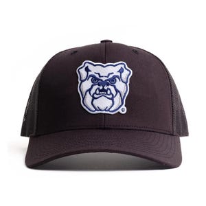 Black Butler University Hat Bulldogs Embroidered Patch Trucker Hat Baseball Cap Snap-back Closure - Officially Licensed