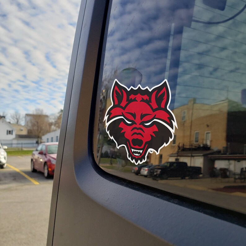 Arkansas State University Wolf Logo Car Decal ships for Etsy