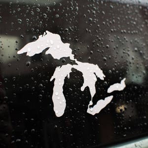 Great Lakes Sticker Decal Michigan Vinyl Car Decal Bumper Sticker Emblem
