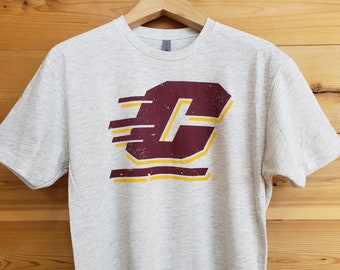 Central Michigan University Shirt Chippewas Full Color Flying C Unisex Short Sleeve Super Soft Officially Licensed T-shirt Apparel Top Tee