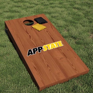 Appalachian State University Mountaineers Block APPSTATE Logo Cornhole Decal