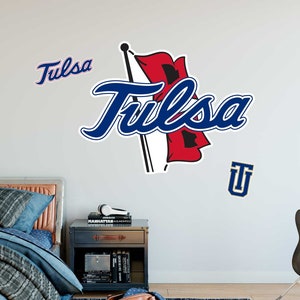 The University of Tulsa Golden Hurricane 3-Piece XL Wall Decal Repositionable Sticker Set