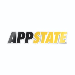 Appalachian State University Mountaineers &#39;AppState&#39; Wordmark Logo Car Decal