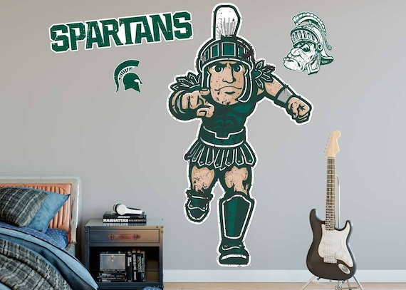 Michigan State Spartans Msu Ready For Battle Sparty Logo Etsy