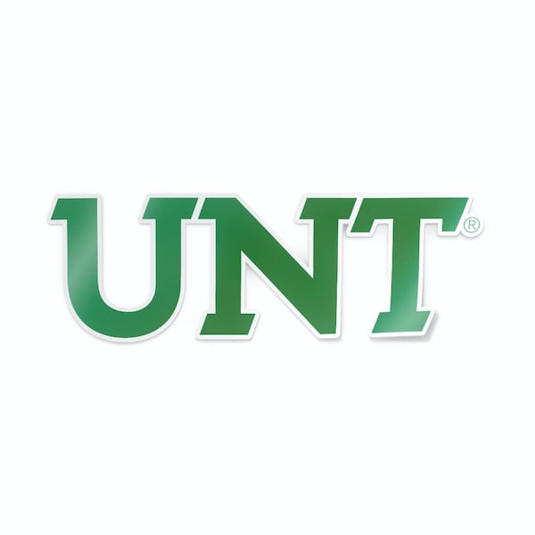University of North Texas Mean Green Block UNT Logo Car Decal