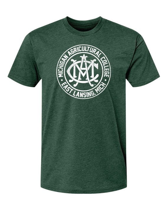 Michigan State University Shirt MSU Spartans Old MAC Logo Michigan