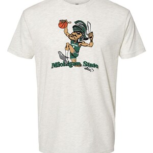Michigan State University Spartans Gruff Sparty Msu Raglan 3 4 Etsy