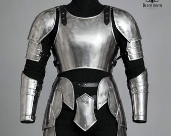 Handcrafted Steel Medieval Women's Knight Breastplate Armor Suit ~ Female Fantasy Warrior Cosplay Costume For Renaissance Gear