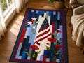 Woven Tribute 03219D - Patriotic Poppy Quilt Pattern, Applique Wall Hanging with Americana Flag Design
<button type=