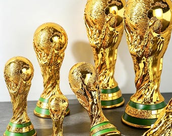 Trofeo de la Copa del Mundo de 36 cm y 1,3 kg, trofeo de la Copa del Mundo de fútbol, tamaño real, réplica de la Copa del Mundo de fútbol de 36 cm, trofeo de la Copa del Mundo