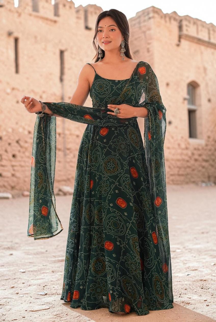 green bandhani dress Bedroom Set