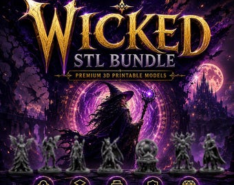 Wicked Inspired STL Bundle,  Fantasy Superhero Action Figures (Digital Download)