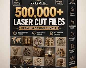 Laser Cut Files Mega Bundle,  SVG DXF CDR,  Cnc, Glowforge & Cricut Ready,   Laser Engraving Wood Designs,  Instant Download
