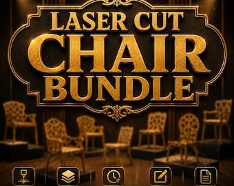 Parametric Wavy Wooden Furniture 45 - Chair Design / Digital files for wood cutting machines