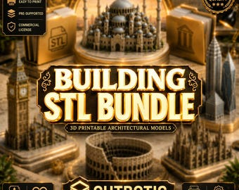 Landmark Building STL Files Bundle, 3D Print Models, Building Pack (Instant Download)