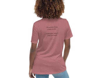 SENTI - Erinnerung, was ich gesagt habe | Dunkle Edition | Frauen Entspanntes T-Shirt | Lustiges Zitat T-Shirt | Geschenk für Sie | FILZ SOMMER '26
