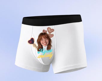 My One and Only Custom Boxer Briefs, Personalized Photo Underwear, Gift for Boyfriend