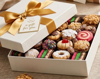 Deluxe Italian Cookie Gift Box – 2 lb Assorted Artisan Cookies, Gourmet Ready-to-Gift Dessert Assortment