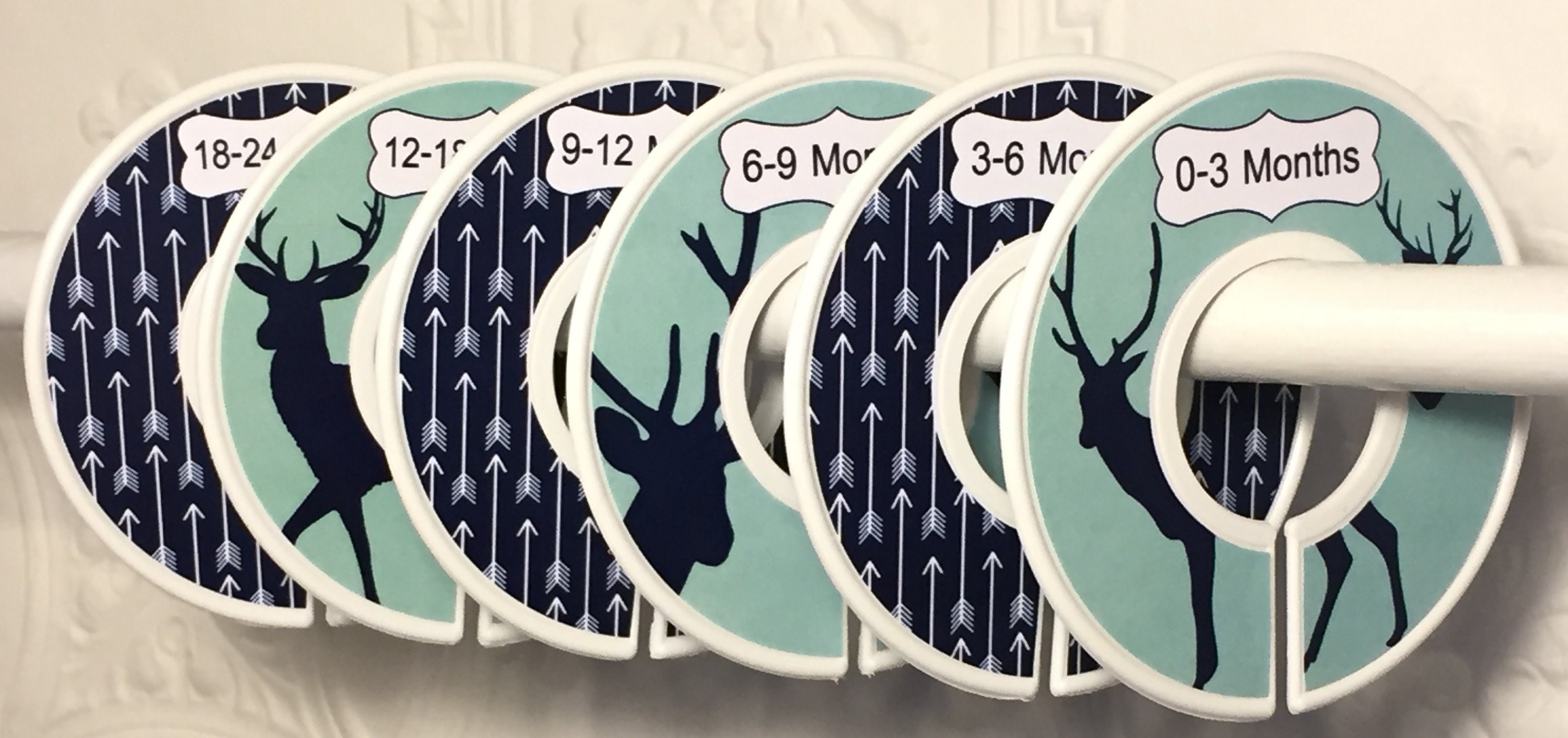 Baby Closet Dividers Organizers Navy Mint Arrows Deer