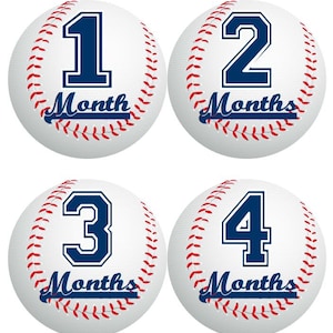 Baby maandelijkse mijlpaal groei Stickers in honkbal sport kinderkamer thema MS531 Baby Boy douche Gift foto Prop