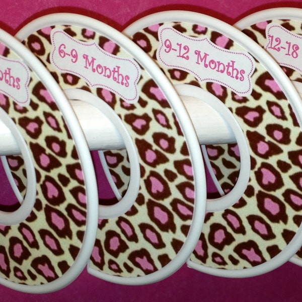 Baby Closet Dividers - Leopard Pink Baby Shower Gift Nursery CD720 - Baby Closet Organizers - Infant Stocking Stuffers