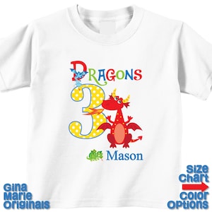Fairy tale shirt Personalized birthday shirt Fantasy birthday Girl birthday shirt Dragon birthday shirt