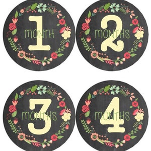 Baby maandelijkse mijlpaal groei Stickers schoolbord bloemen bloementuin partij MS588 Baby Girl kinderkamer thema Baby douche cadeau Baby Foto Prop