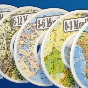 Baby Closet Clothes Dividers World Maps Travel CD513 Nursery Theme Baby Boy Girl Infant Baby Shower Nursery Gift