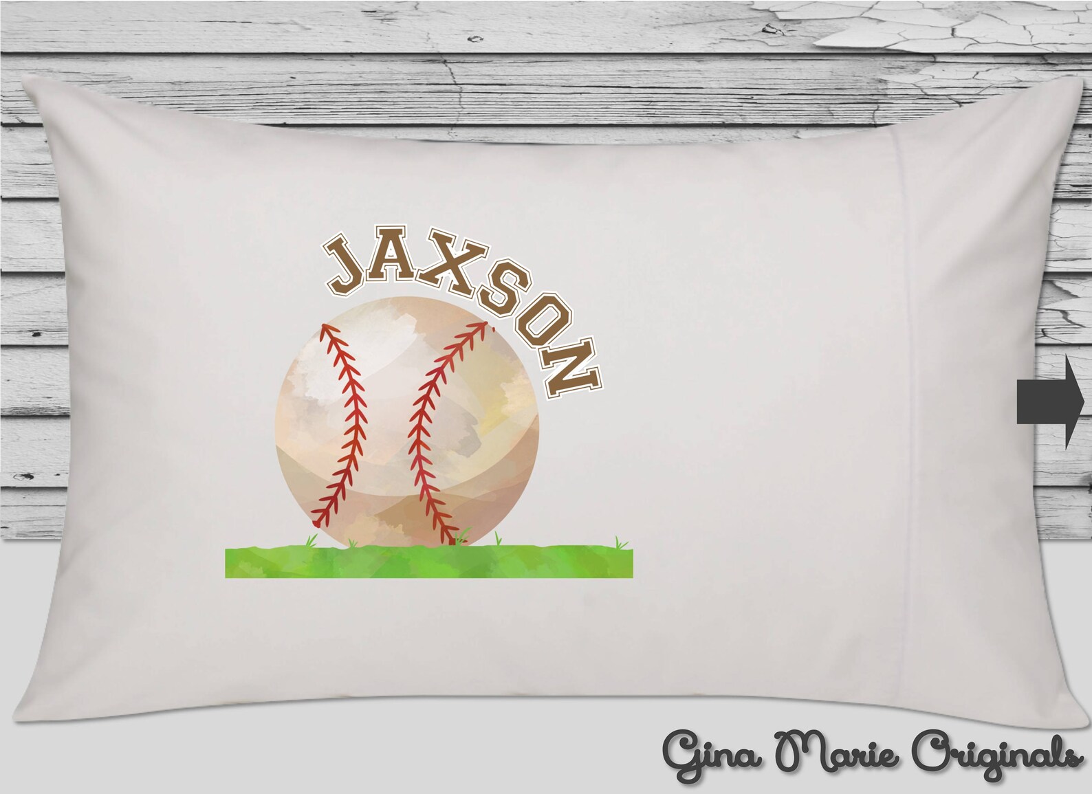 Personalized Pillow Case Pillowcase Baseball Sports Boy Etsy UK