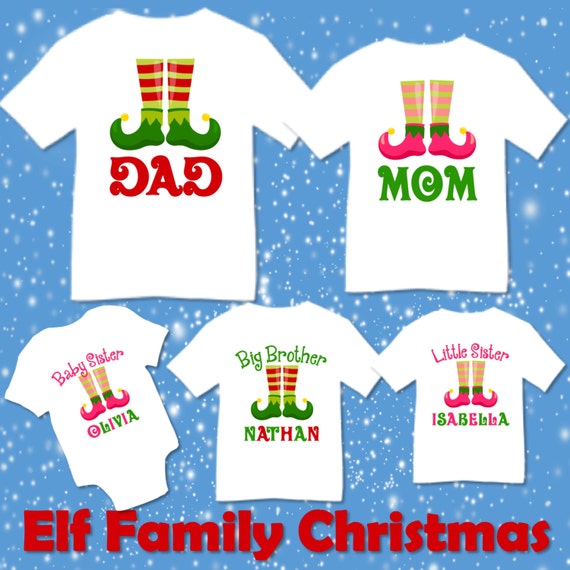 Navidad familia juego Elf elfos Camisetas - Etsy España