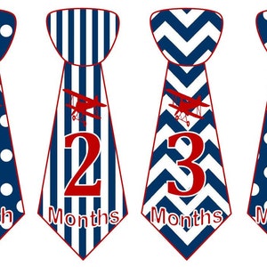 Baby maandelijkse mijlpaal groei Stickers Onbesneden Boy banden Baby Marine rode Bi-vliegtuigen dubbeldekkers kinderkamer thema MS919 Baby Boy douche Gift foto Prop