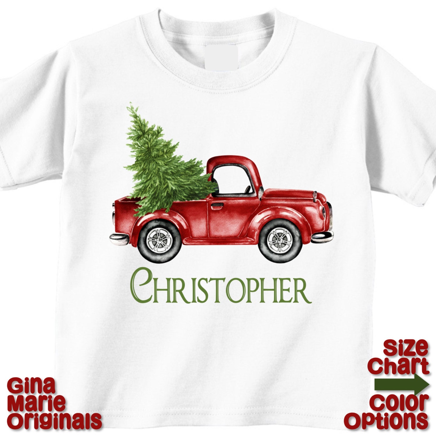 Personalized Christmas Retro Truck Car Christmas Tree Siblings - Etsy ...