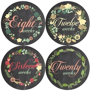 Zwangerschap per mijlpaal groei Stickers schoolbord bloemen bloementuin partij MS591 Baby Girl kinderkamer thema Baby douche Gift foto Prop