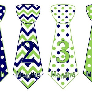 Baby maandelijkse mijlpaal groei Stickers Onbesneden Boy banden Baby Marine groene stippen punthaken kwekerij thema MS140 Baby Boy douche cadeau Baby