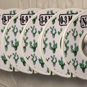 Baby Closet Ropa Divisores Organizadores Acuarela Verde Cactus Suroeste desierto Succulant CD935 Boy Girl Baby Shower Nursery Regalo
