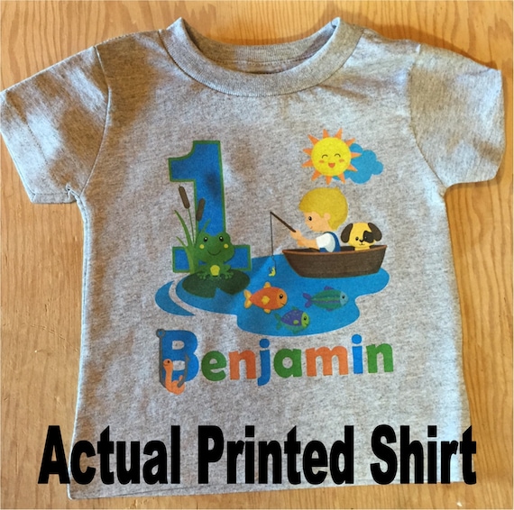 Personalized Fishing Birthday Boy T-shirt or Bodysuit Kids Baby Little Boy Fish  Shirt Frog Boat Dog Pond 1st 2nd 3rd 4th 5th 6th -  Canada