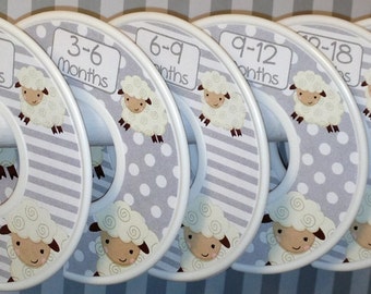 Baby Closet Dividers Organizers Beige Blue Grey or Pink Little Lamb CD505 Baby Boy Girl Nursery Shower Gift - Clothes Divider