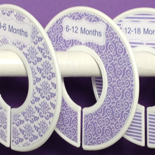 Baby Closet Dividers Organizers Shabby Elegance Lavender 12 Colors Available Unique CD432 Baby Girl Shower Gift  New Year Organizer