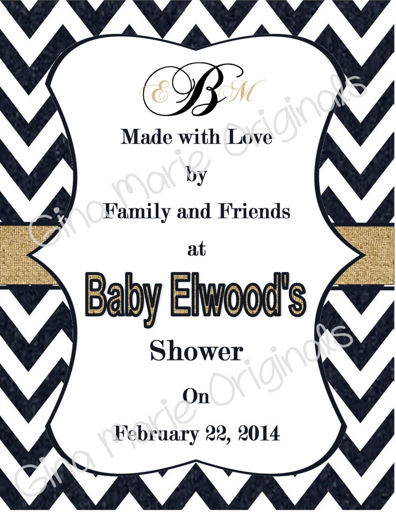 Unique Activity for Baby Shower Personlized Printable Dark Navy Denim and Burlap Baby Shower ABC/'s Activity Book Perfect Baby Keepsake