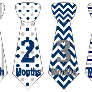 Baby maandelijkse mijlpaal groei Stickers Onbesneden Boy banden Baby Marine grijs kinderkamer thema MS149 Baby Boy douchegift