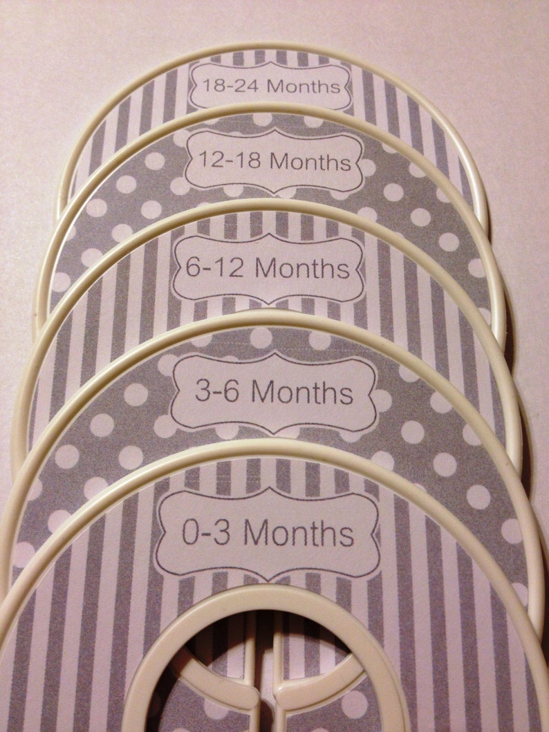 Baby Closet Dividers Organizers in Grey and White Dots and Etsy
