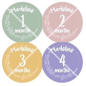 Baby Maandelijkse Mijlpaal Groei Stickers Boho Zachte Baby Meisje Jongen Kwekerij Thema Nieuwe Baby Shower Foto Prop Stickers Kerstsok Stuffer