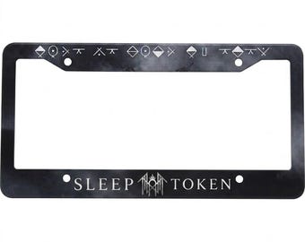 Sleep Token License Plate Frame, Custom Metal Car Tag Holder,  Aesthetic Car Accessories for Fans, Durable Aluminum Frame