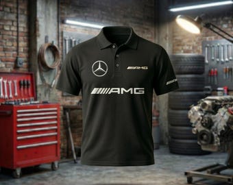 Polo unisex Mercedes-Benz AMG Elite - Tienda Pura Drive - Piqué 100% algodón - Estilo clásico AMG - Polo premium