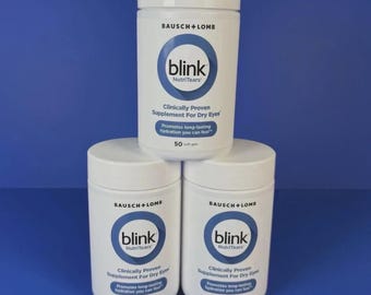 Blink NutriTears Supplement for Dry Eyes – Clinically Proven 3 pack, 50 Softgels