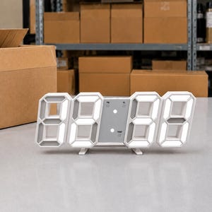 Cyfrowy budzik 3D LED – nowoczesny zegar ścienny i biurkowy z wyświetlaczem temperatury